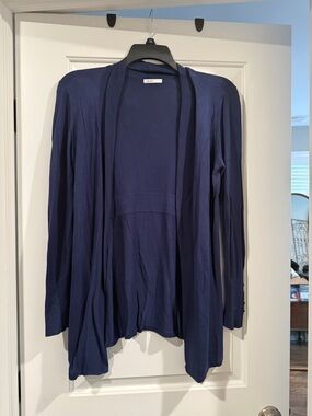 Lightweight Navy Open-Front Cardigan by EILEEN FISHER